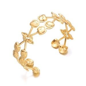 Gold Leaf Vine Cuff Bracelet - Women Jewelry